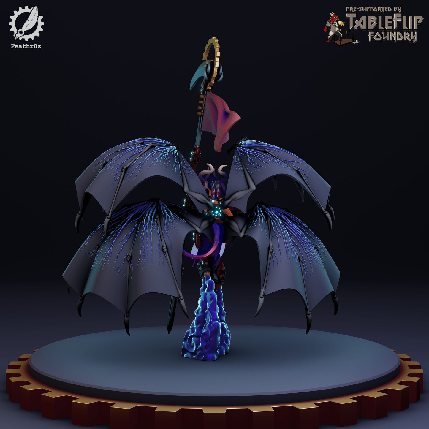 Feathr0z - Vanguard - Archdemon Colonel - DnD/TTRPG Figure/Miniature