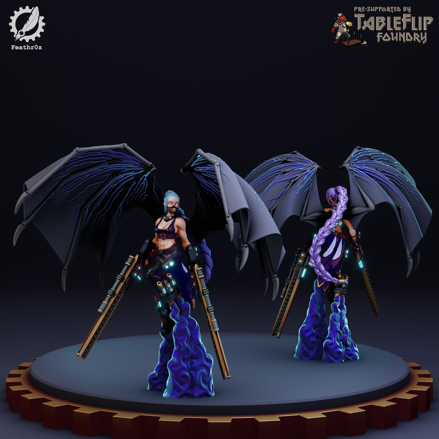 Feathr0z - Vanguard - Flying Sergeant #2 - DnD/TTRPG Figure/Miniature