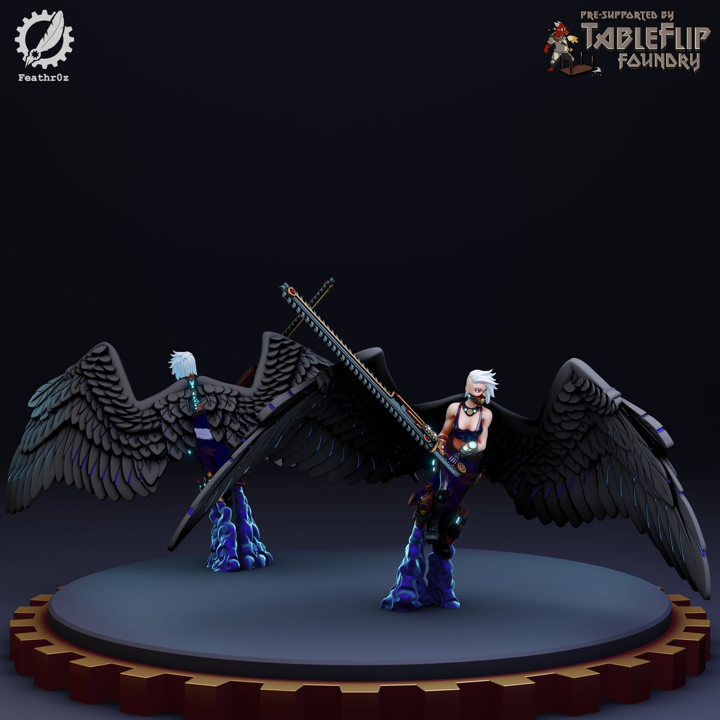 Feathr0z - Vanguard - Flying Sword Elite - DnD/TTRPG Figure/Miniature