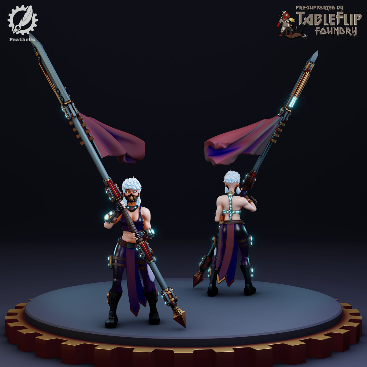 Feathr0z - Vanguard - Polearm - DnD/TTRPG Figure/Miniature