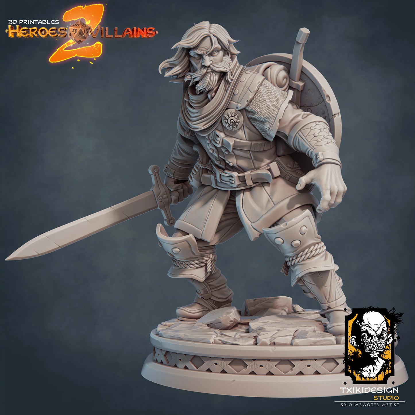 Javier Tejedor - Human Knight - DnD/TTRPG Figure/Miniature