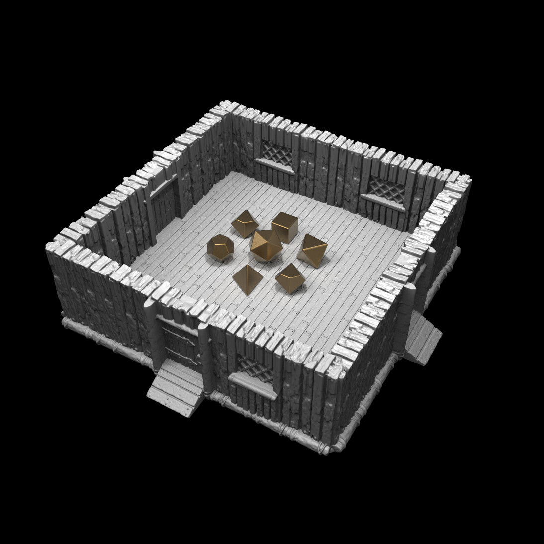 Possibly Cool Dice Tray - Village - DnD/TTRPG/Roleplaying/Wargames