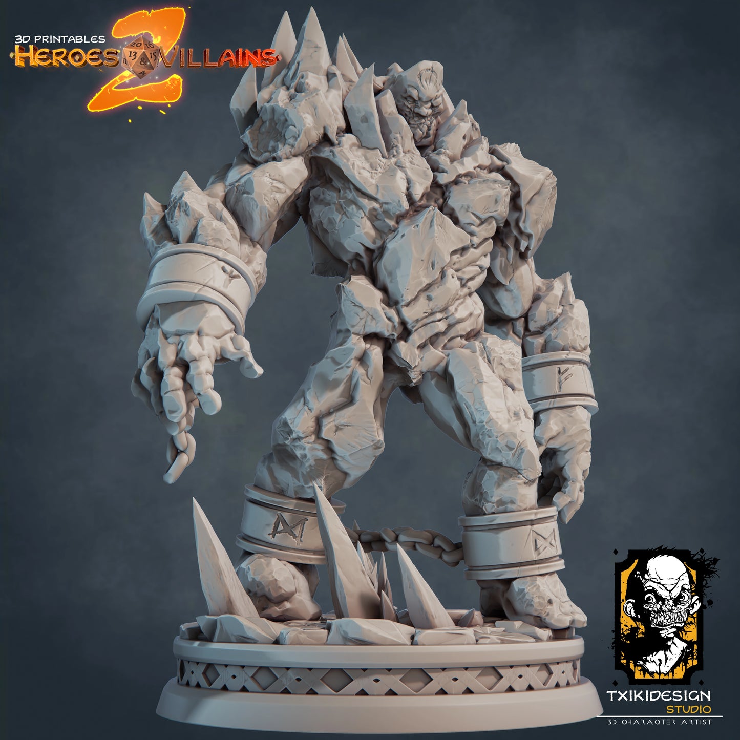 Javier Tejedor - Stone Golem - DnD/TTRPG Figure/Miniature