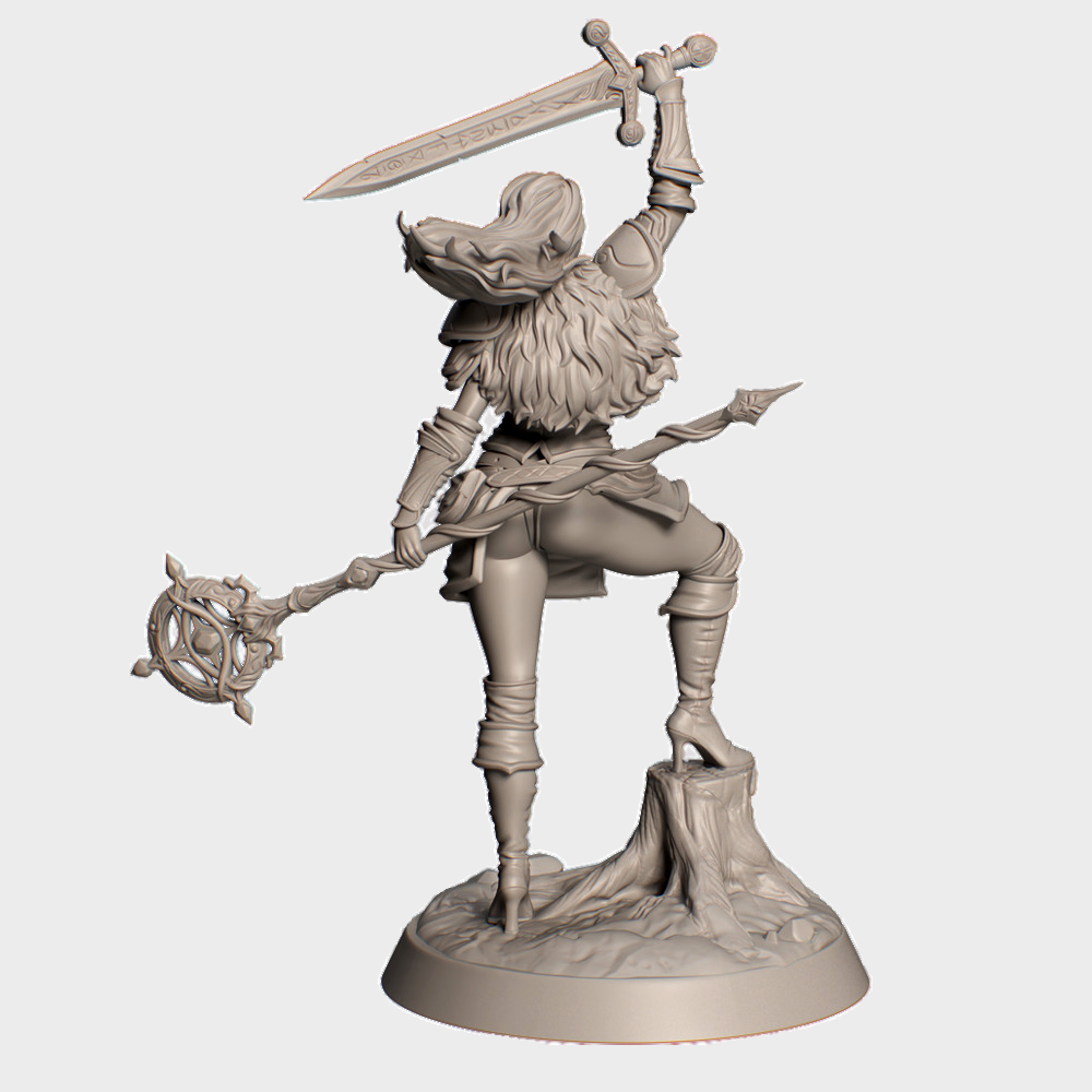 HoldMyMiniatures - Astrid, Battle Sorceress #1 - 75mm Pin Up/Figure/Model/Diorama