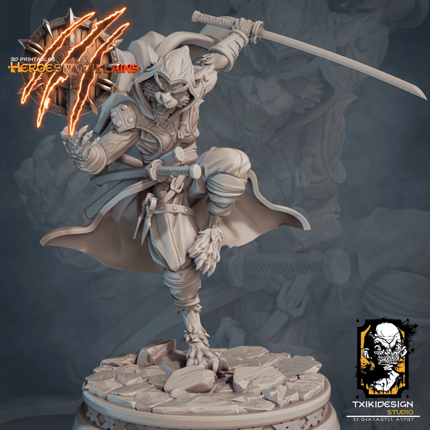 Javier Tejedor - Tabaxi Ninja - DnD/TTRPG Figure/Miniature