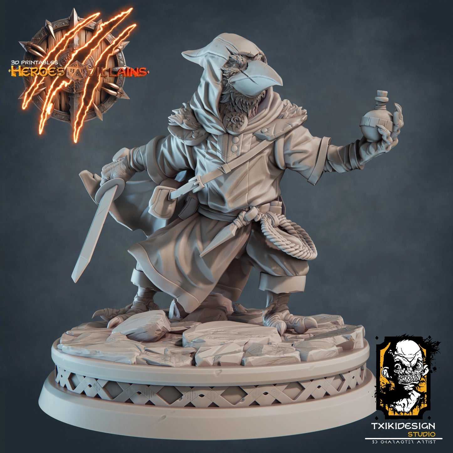 Javier Tejedor - Kenku Alchemist - DnD/TTRPG Figure/Miniature