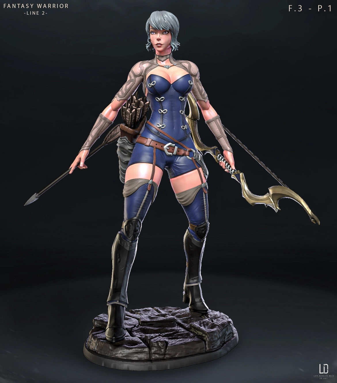 Luis Donaldo Meza - Fantasy Warrior #2.3 - 80mm Pin Up/Figure/Model/Diorama