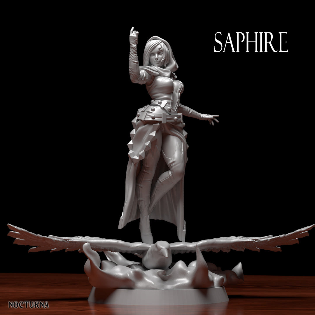 Nocturna - Light and Dark - Sapphire - 75mm Pin Up/Figure/Model/Diorama