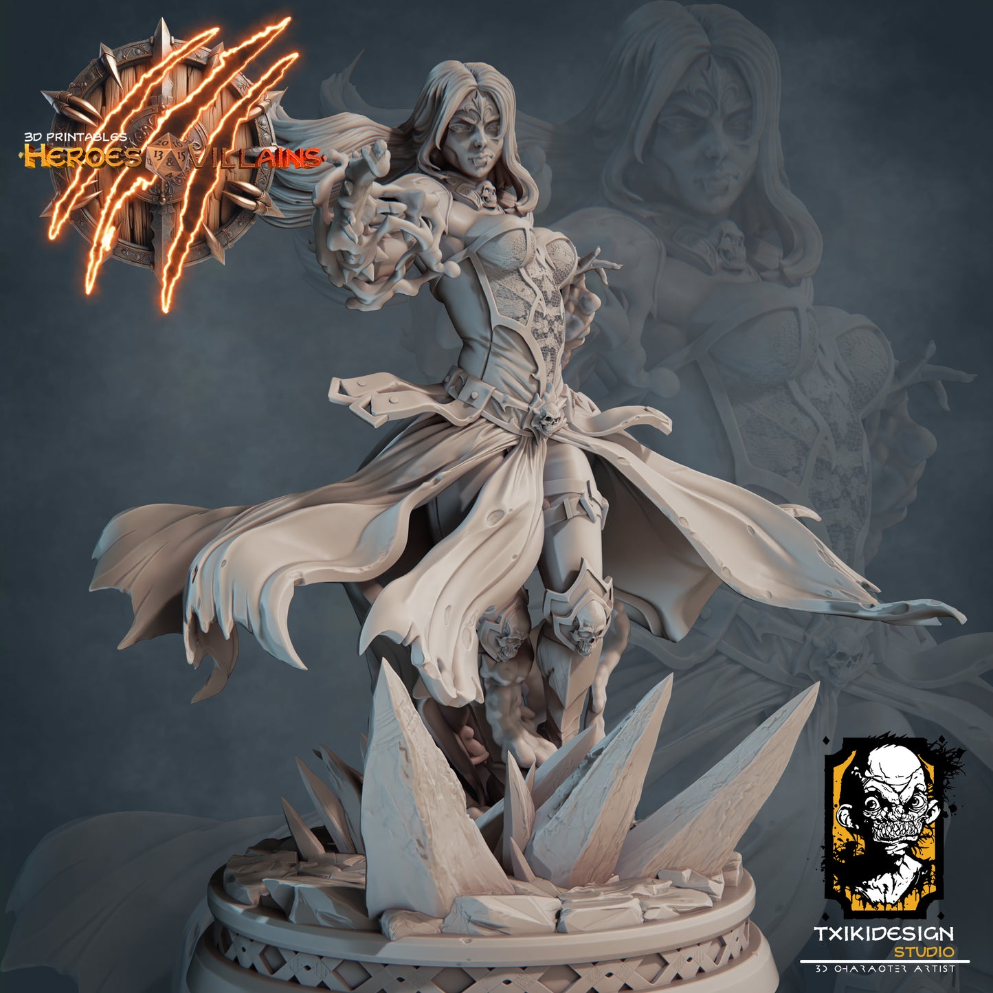 Javier Tejedor - Vampire Female - DnD/TTRPG Figure/Miniature