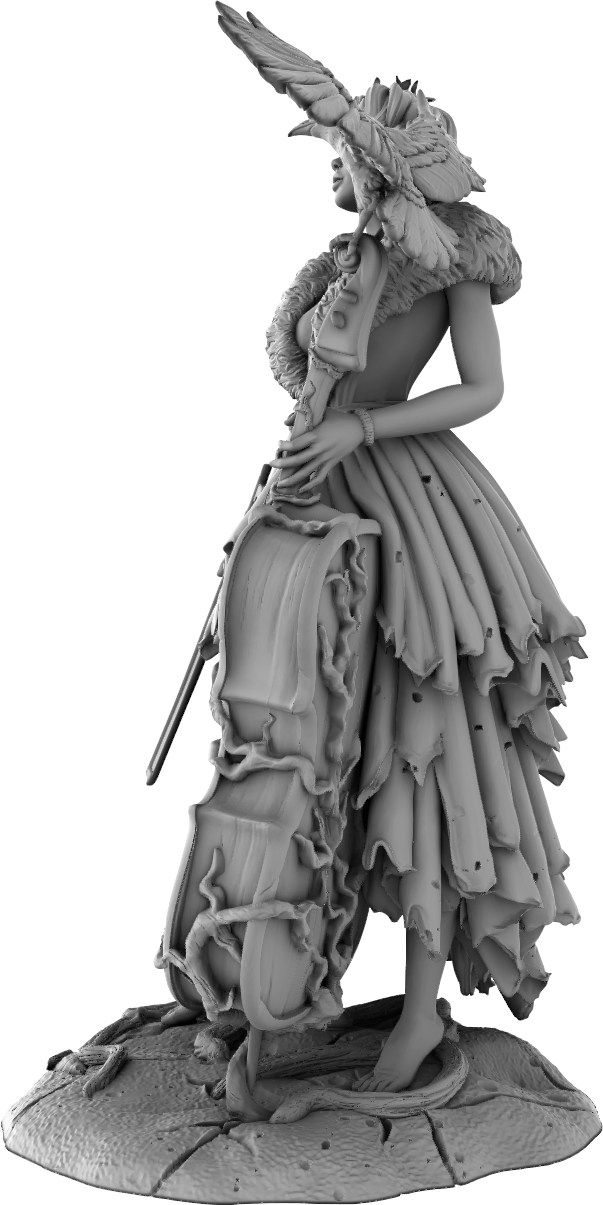 Amra 3D Art - Seasons - Winter - 75mm Pin Up/Figure/Model/Diorama - Helios3DPrinting