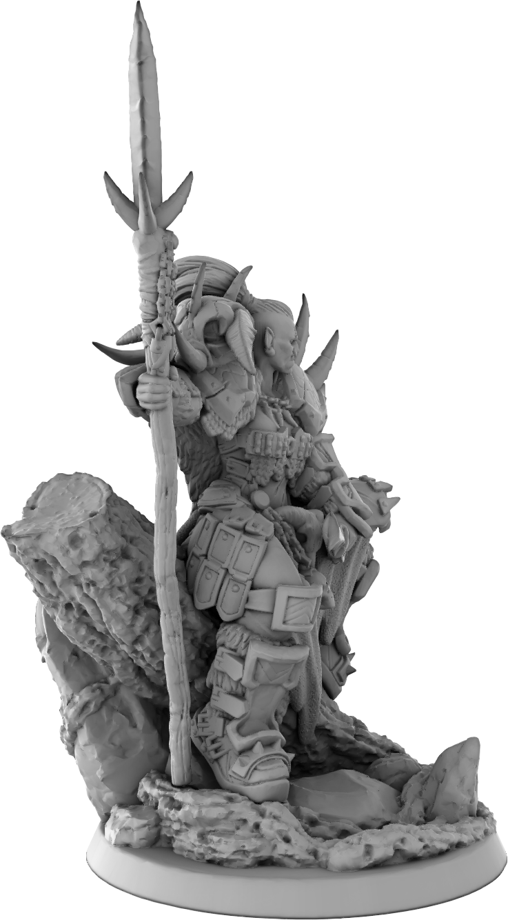 Brayan Nafarrate - Orc w/Spear - DnD/TTRPG Figure/Miniature
