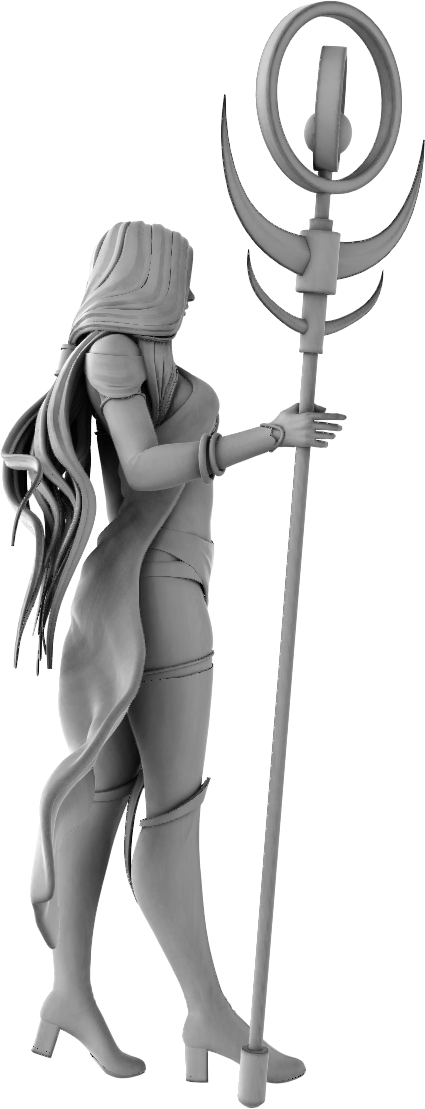 Nick T - Elara the Mage - 75/120mm Pin Up/Figure/Model/Diorama