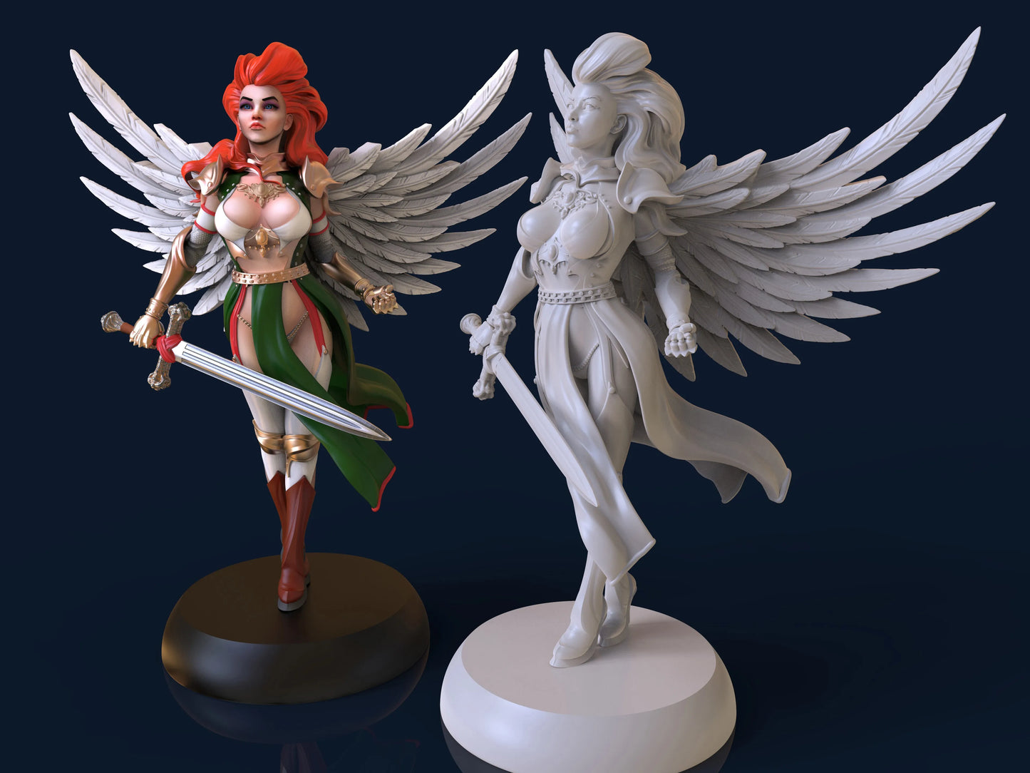 HoldMyMiniatures - Aasimar Paladin - 75mm Pin Up/Figure/Model/Diorama