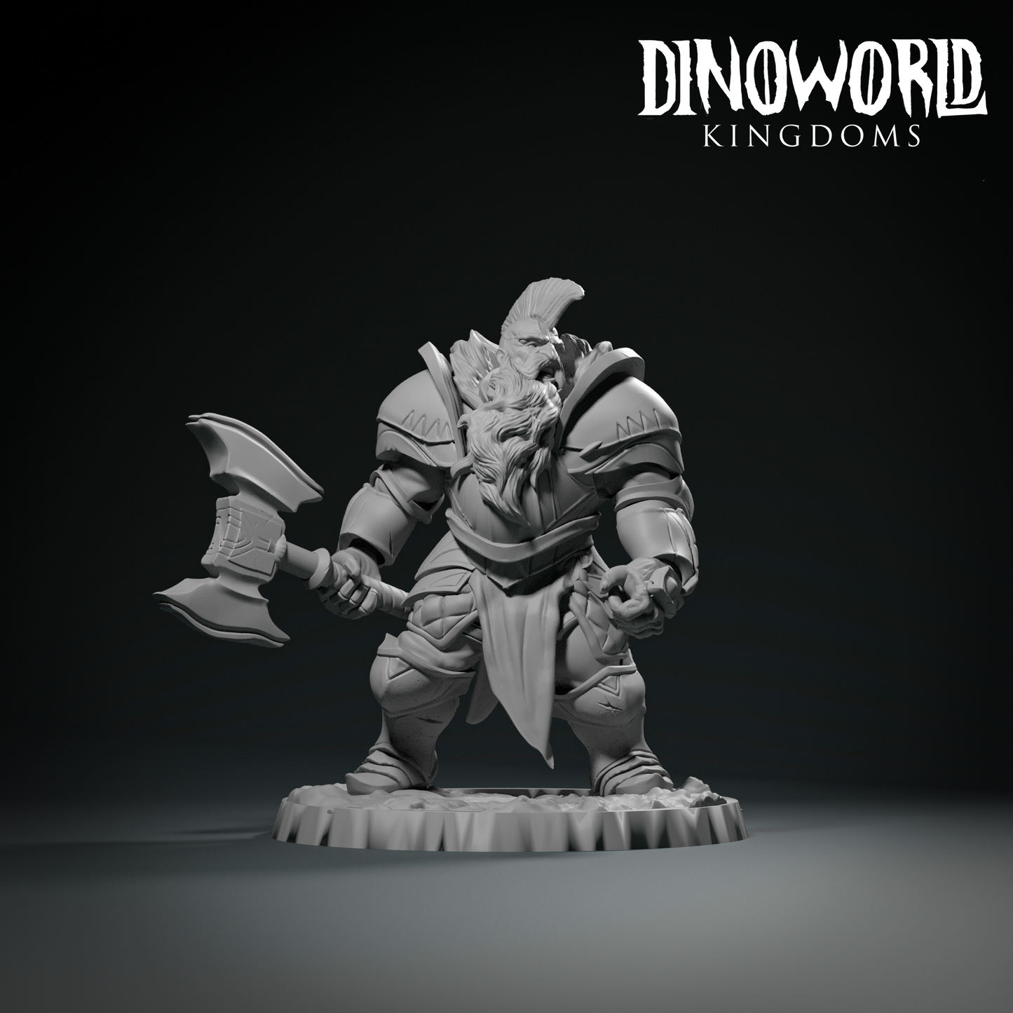 Dinoworld - Orks - Dwarf w/Axe - DnD/Pathfinder/TTRPG Figure Miniature