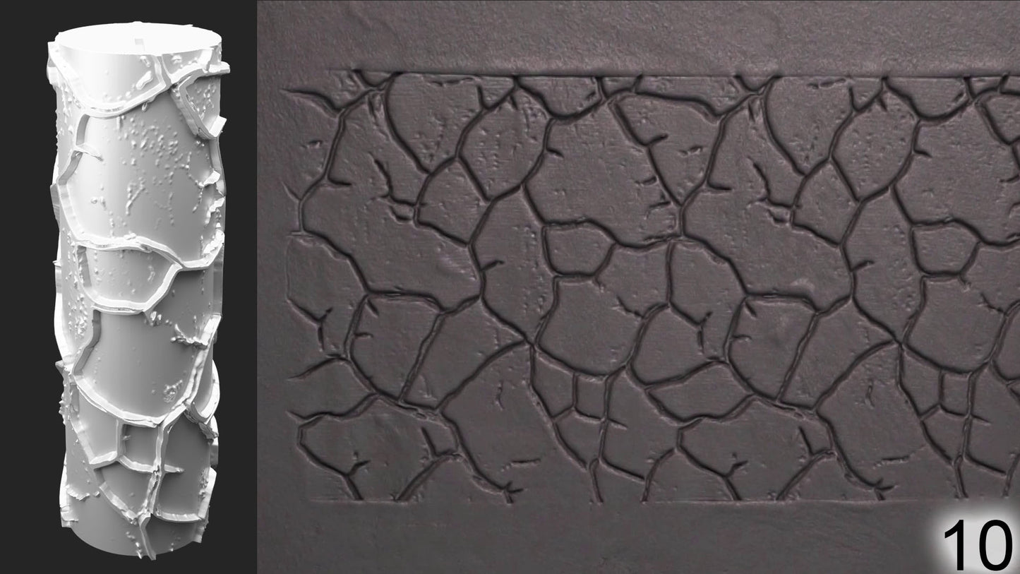 Jorrit - Texture Rollers #20 - Clay Roller for Scenery/TTRPG/Pottery Embossing