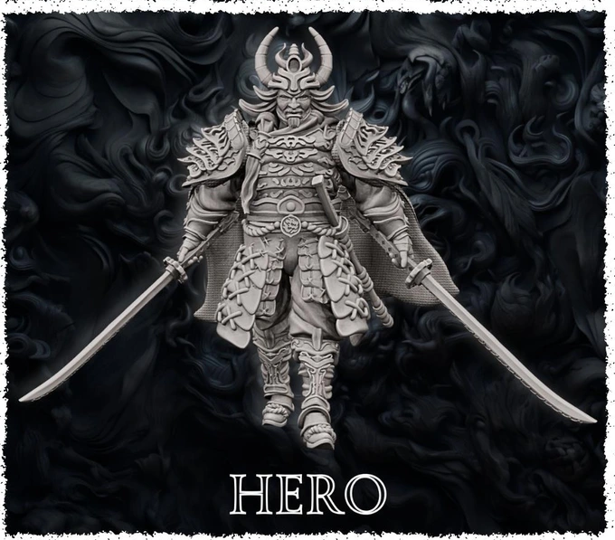 Forged Path - Tokugawa Guardians - Hero - DnD/Pathfinder/TTRPG Figure