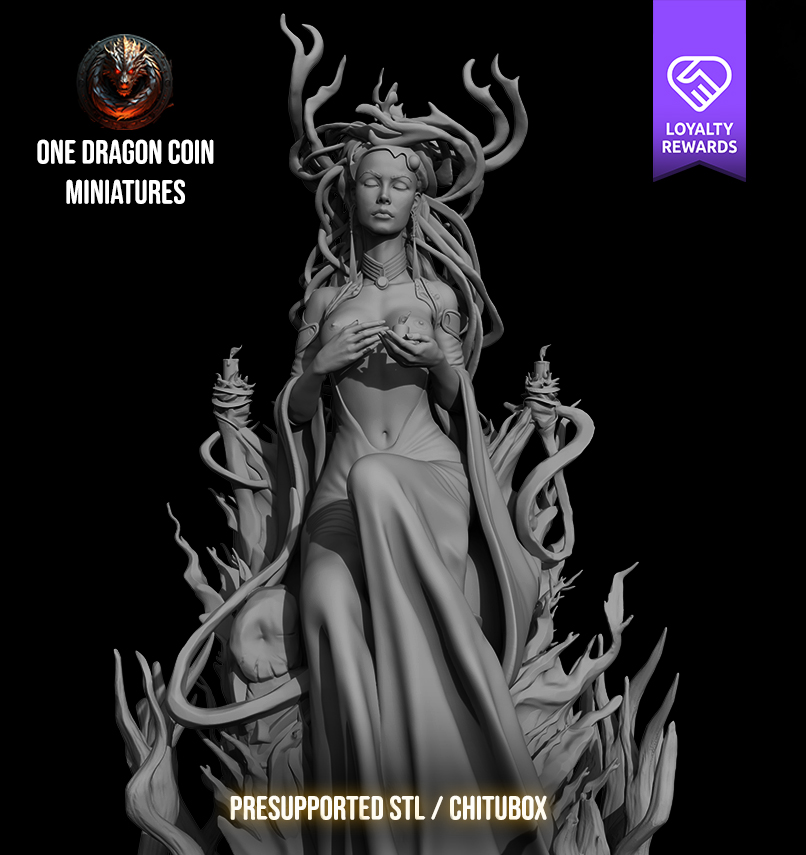 One Dragon Coin - Candle Queen - 75mm Pin Up/Figure/Model/Diorama