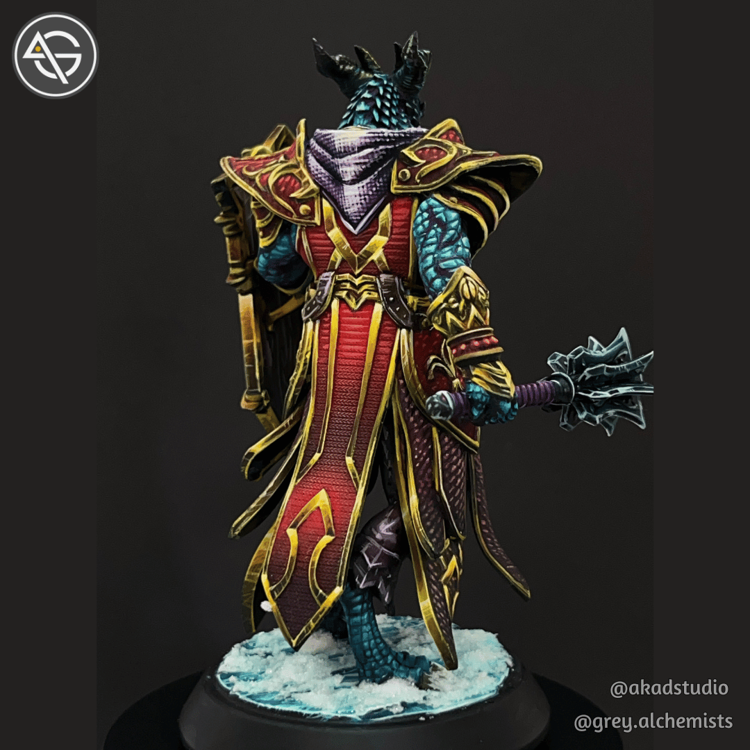 Grey Alchemists - Dragonborn Paladin - 32mm/75mm DnD/Pathfinder/TTRPG Figure