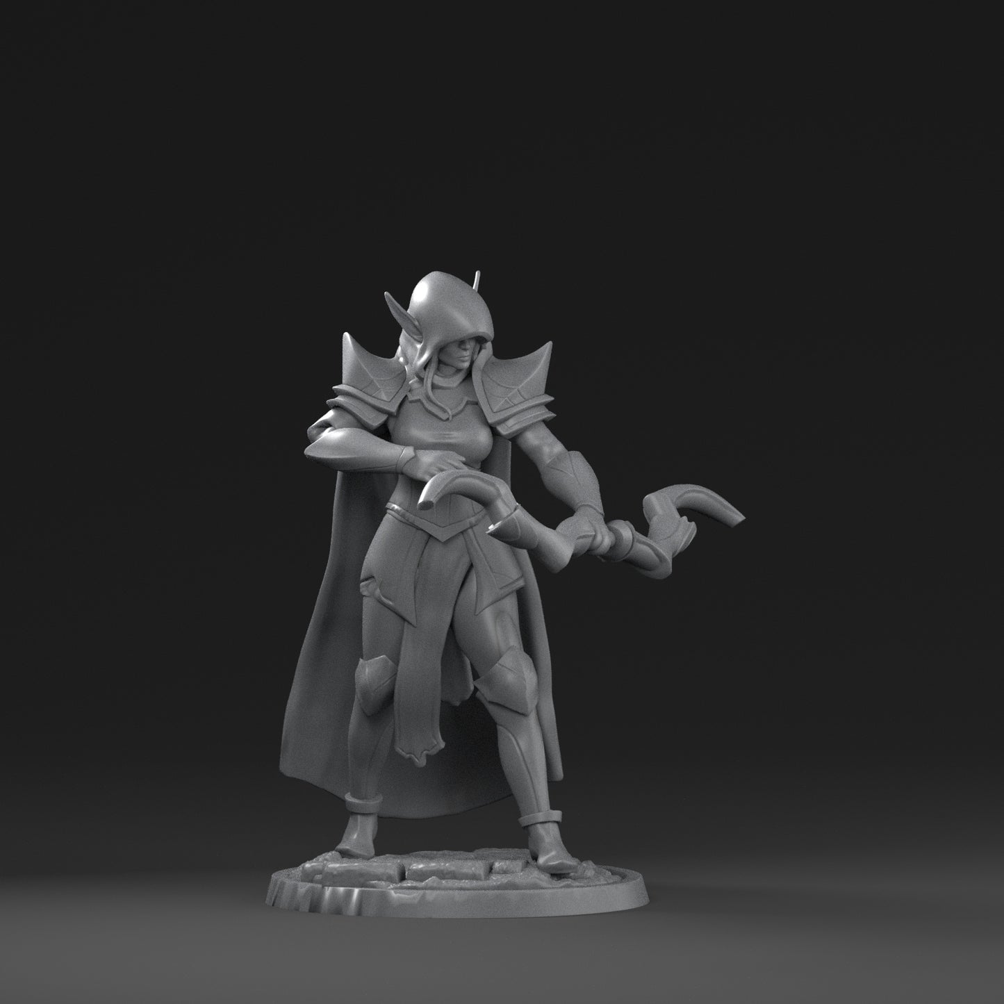 Dinoworld - Kingdoms #3 - Commander Elf Female #2 - DnD/Pathfinder/TTRPG Figure