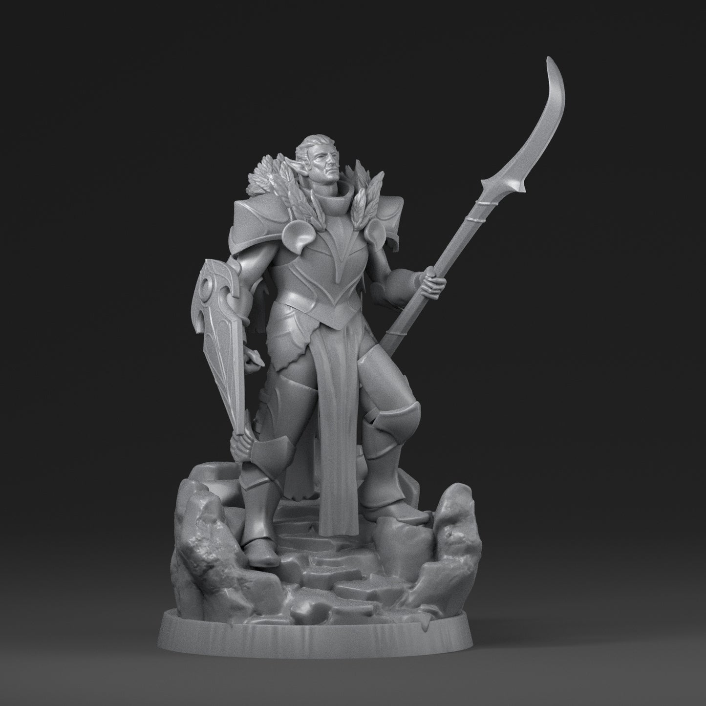 Dinoworld - Kingdoms #3 - Commander Elf Male - DnD/Pathfinder/TTRPG Figure