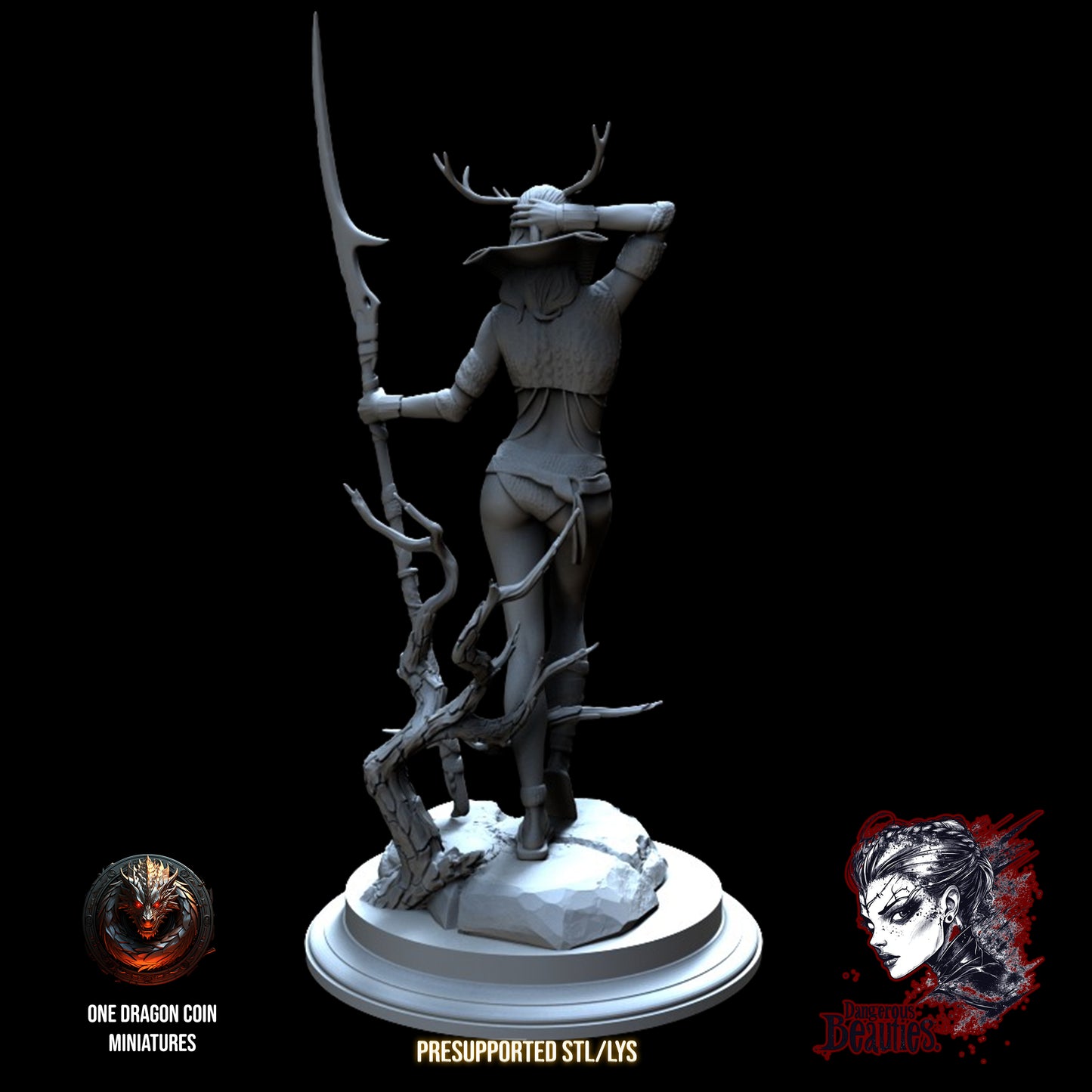 One Dragon Coin - Laila, Druidess - DnD/TTRPG Figure/Miniature