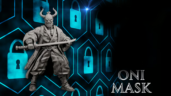 Forged Path - Tokugawa Ronin - Oni Mask - DnD/Pathfinder/TTRPG Figure