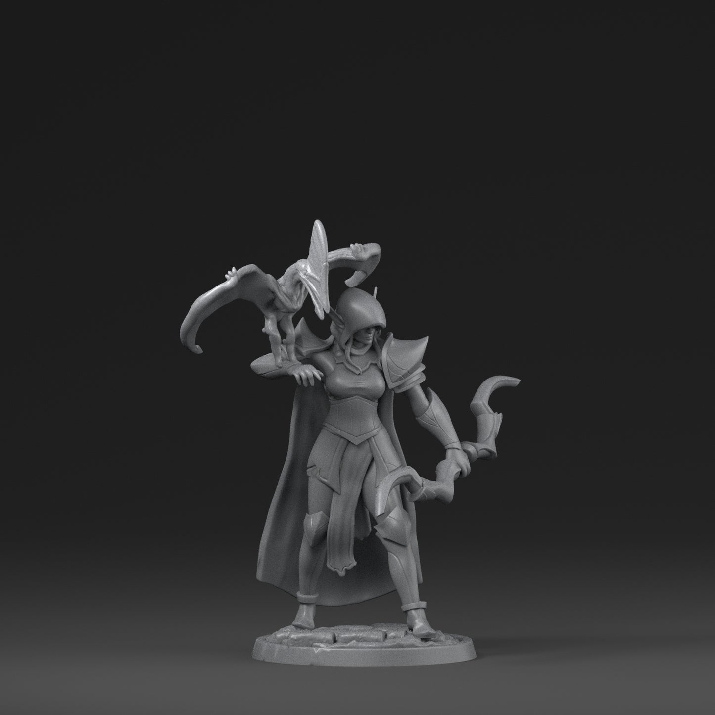 Dinoworld - Kingdoms #3 - Commander Elf Female #1 - DnD/Pathfinder/TTRPG Figure