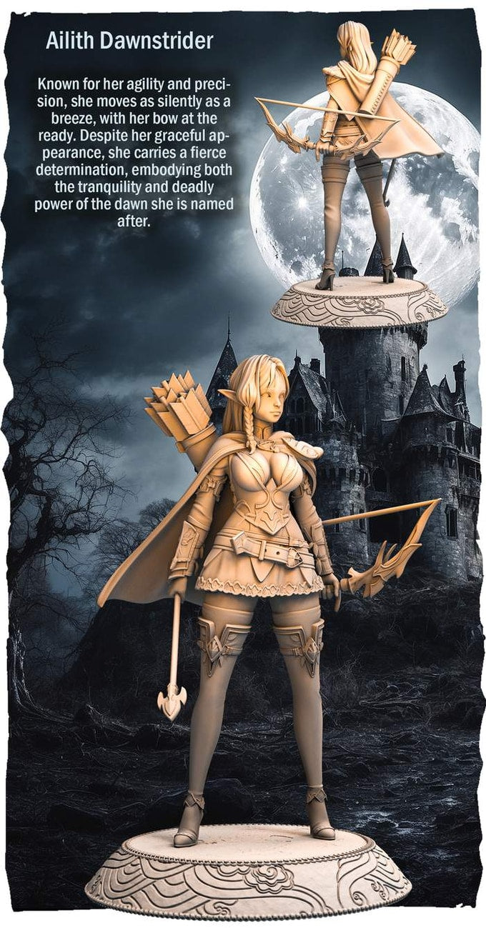 RN Estudio - Characters - Ailith Dawnstrider - 75mm Pin Up/Figure/Model/Diorama