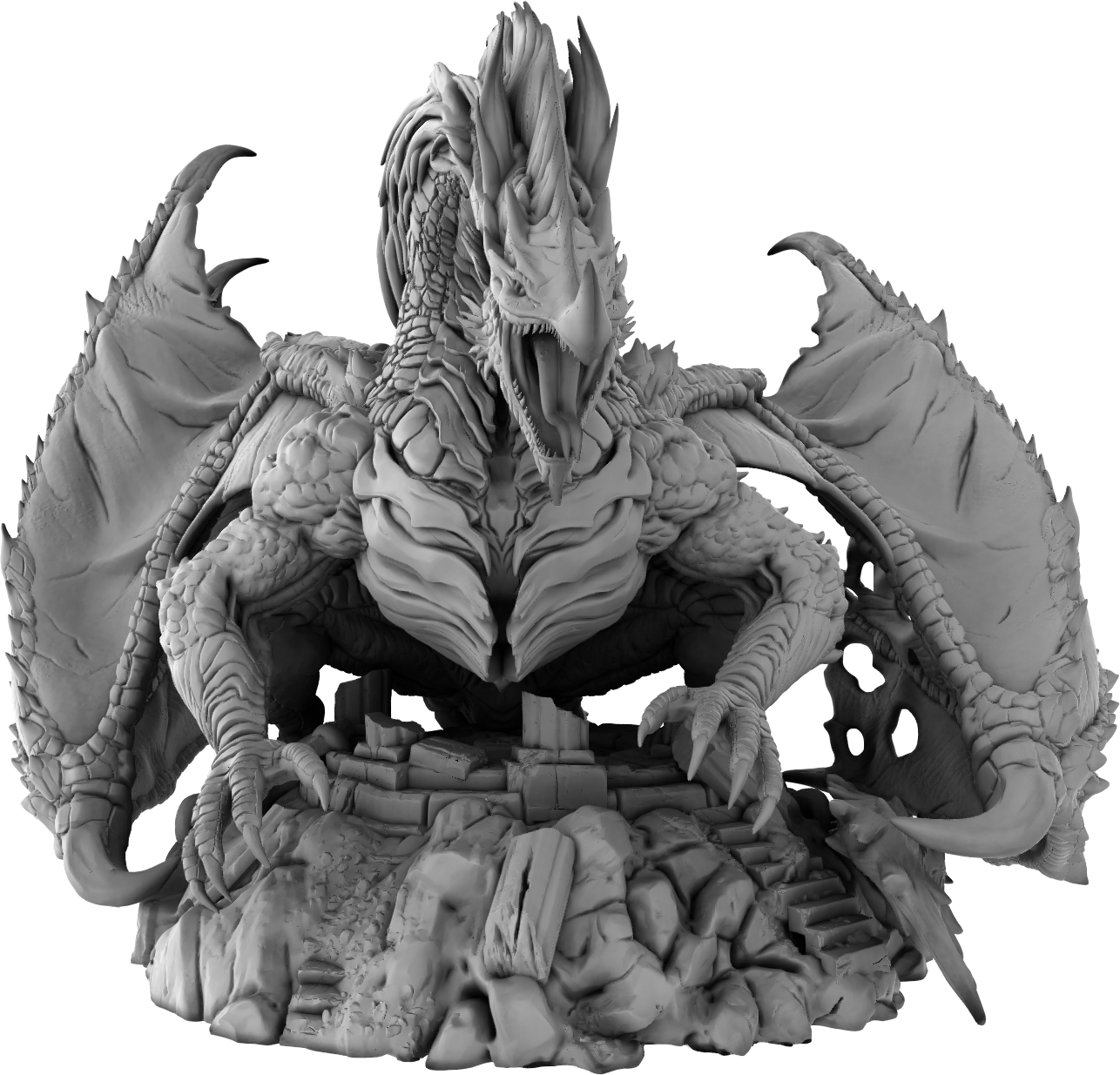 Aether & Alchemist - Purple Storm Dragon - DnD/Pathfinder/TTRPG Figure - Helios3DPrinting
