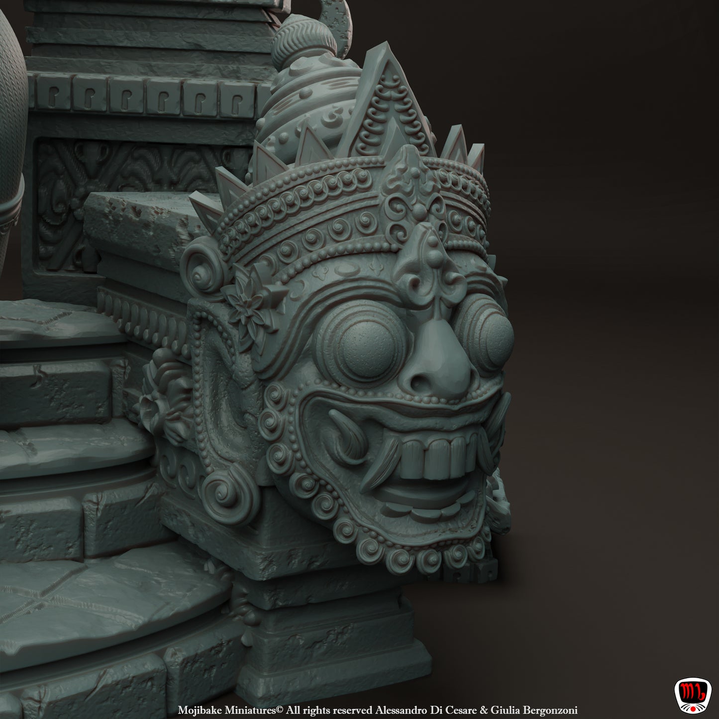 Mojibake - Hidden in the Shadows - Bali Randga - 120mm Pin Up/Figure/Model/Diorama - Helios3DPrinting