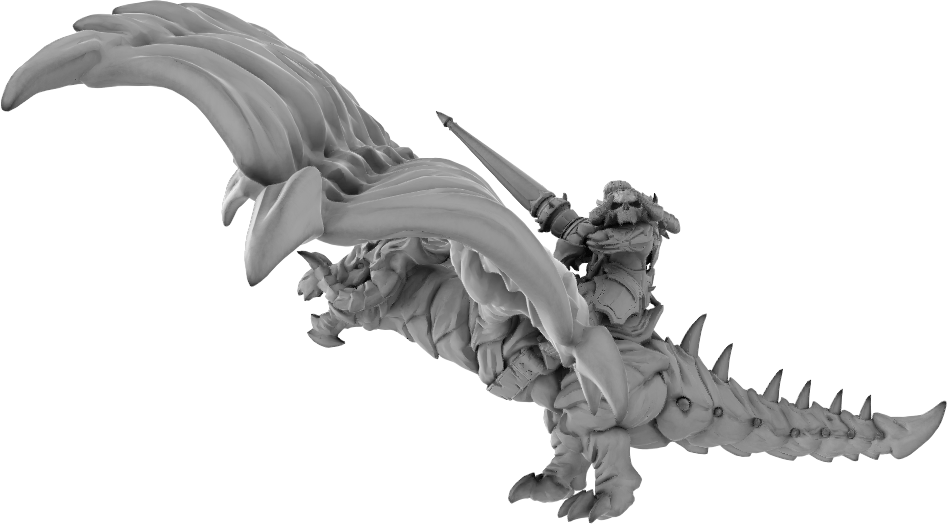 Brayan Nafarrate - Orc w/Dragon #2 - DnD/TTRPG Figure/Miniature
