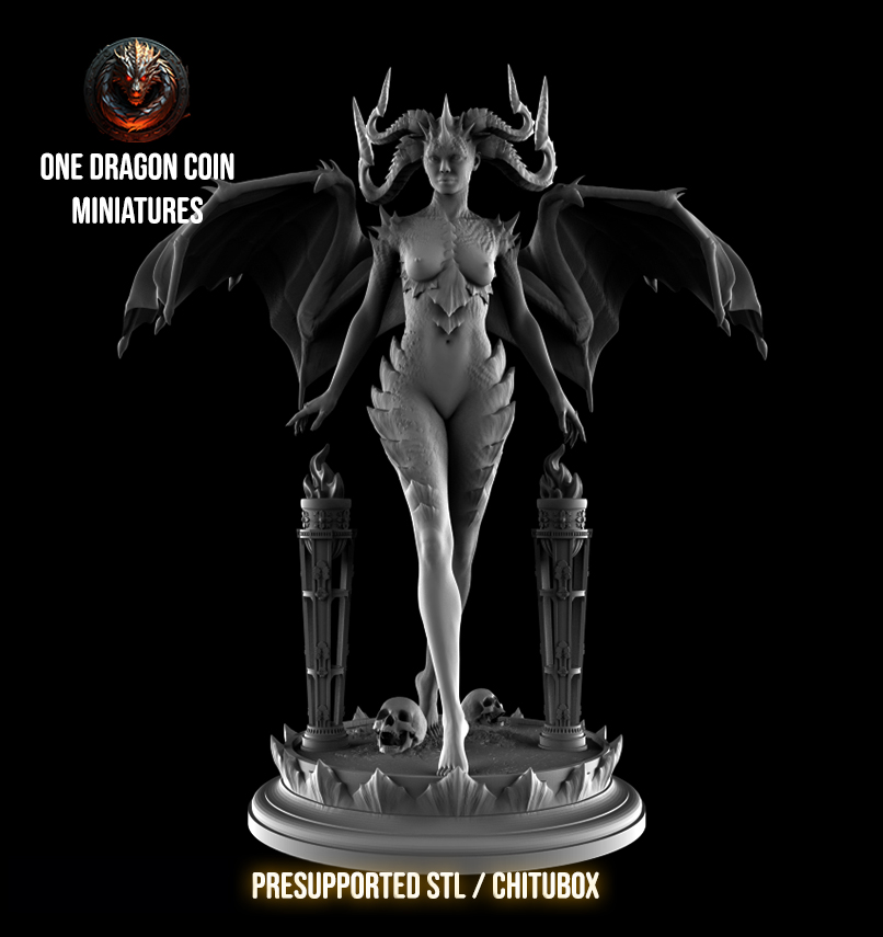 Lady Model - Zephyra, Dragonblood Queen - 75mm Pin Up/Figure/Model/Diorama