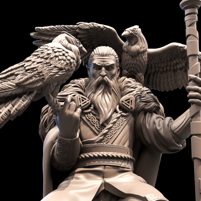 Fredrik Rosado - Valhalla - Odin - 75mm Pin Up/Figure/Model/Diorama