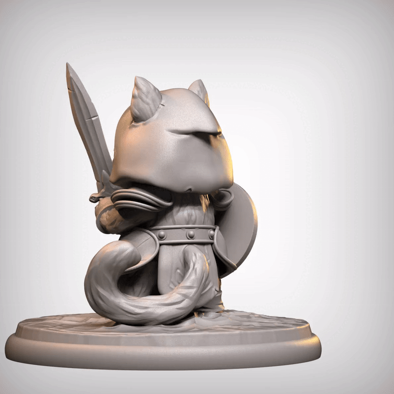 SeaHorse3D - Fantazoor #2 - Cat - DnD/TTRPG Figure/Miniature