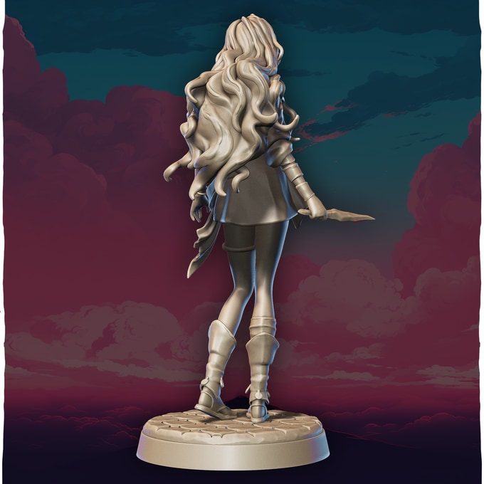 Lily's Minis - Charming Champions - Elara Arcaneheart - 75mm Pin Up/Figure/Model/Diorama