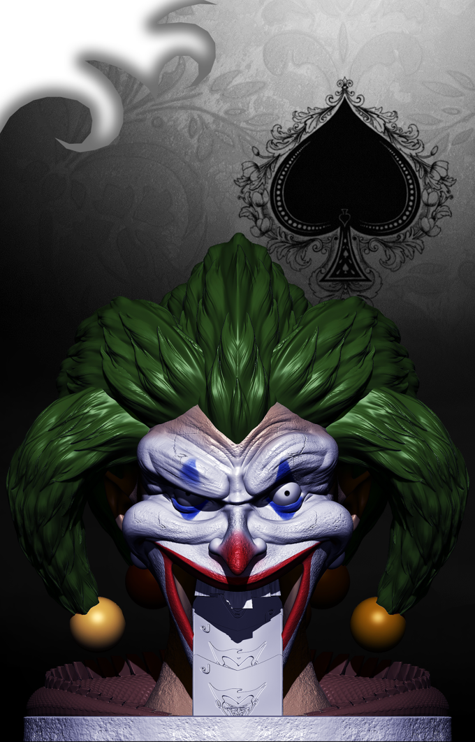 Slope3D - Joker Head Dice Tower - DnD/TTRPG/Roleplaying/Wargames