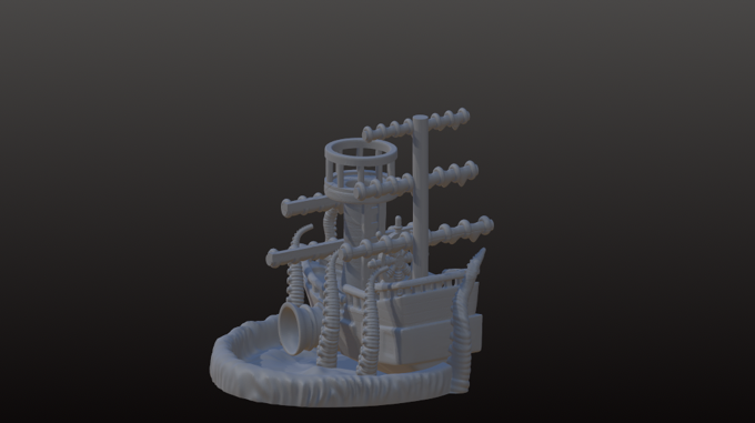 SunnyAndAppleProd - Kraken & Pirate Ship Dice Tower - DnD/TTRPG/Roleplaying/Wargames