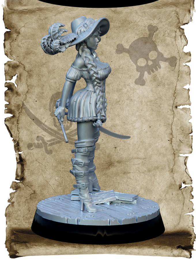 Wild Miniatures - Pirate Girls - Lora - 32/75mm Pin Up/Figure/Model/Diorama