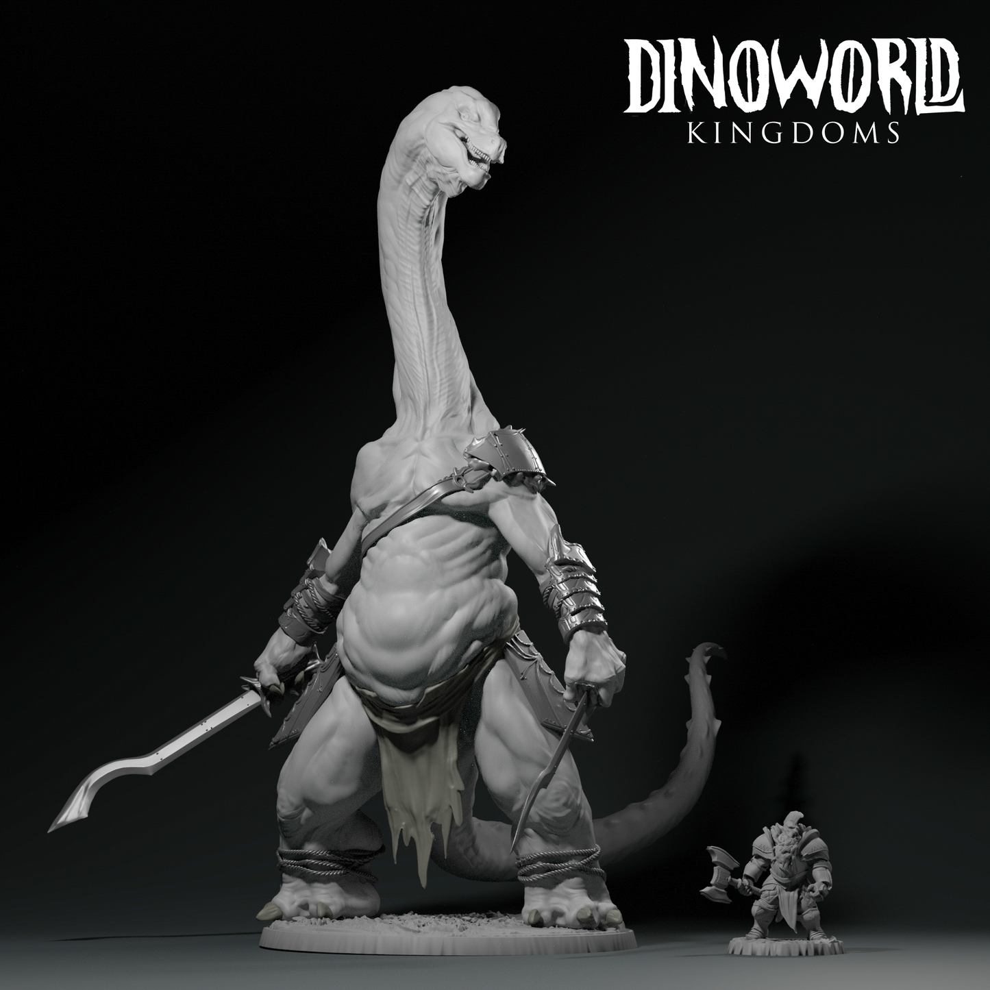 Dinoworld - Orks - Camarasaurus Demigod - DnD/Pathfinder/TTRPG Figure Miniature