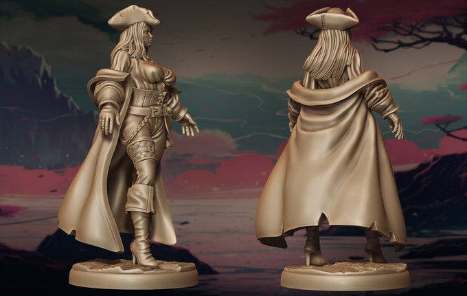 Lily's Minis - Guardian Sisters II - Isla Blacktide - 75mm Pin Up/Figure/Model/Diorama