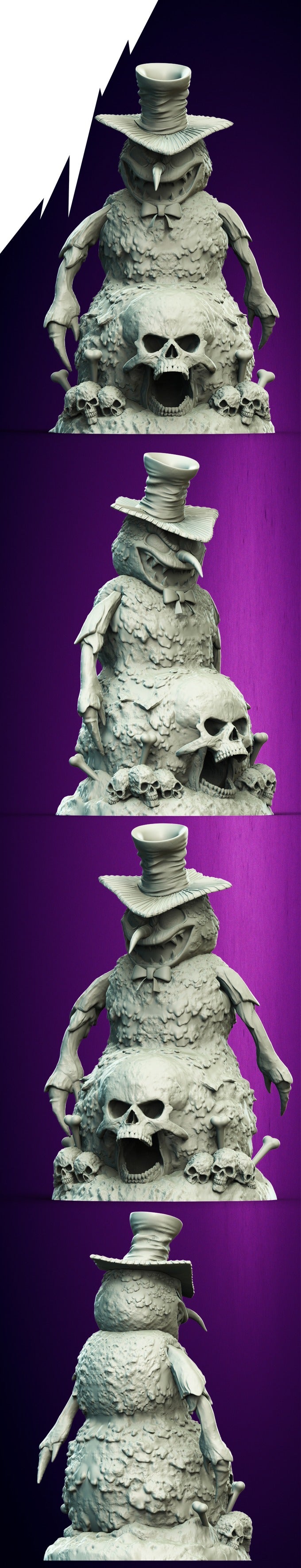 Slope3D - Skull Snowman Dice Tower - DnD/TTRPG/Roleplaying/Wargames