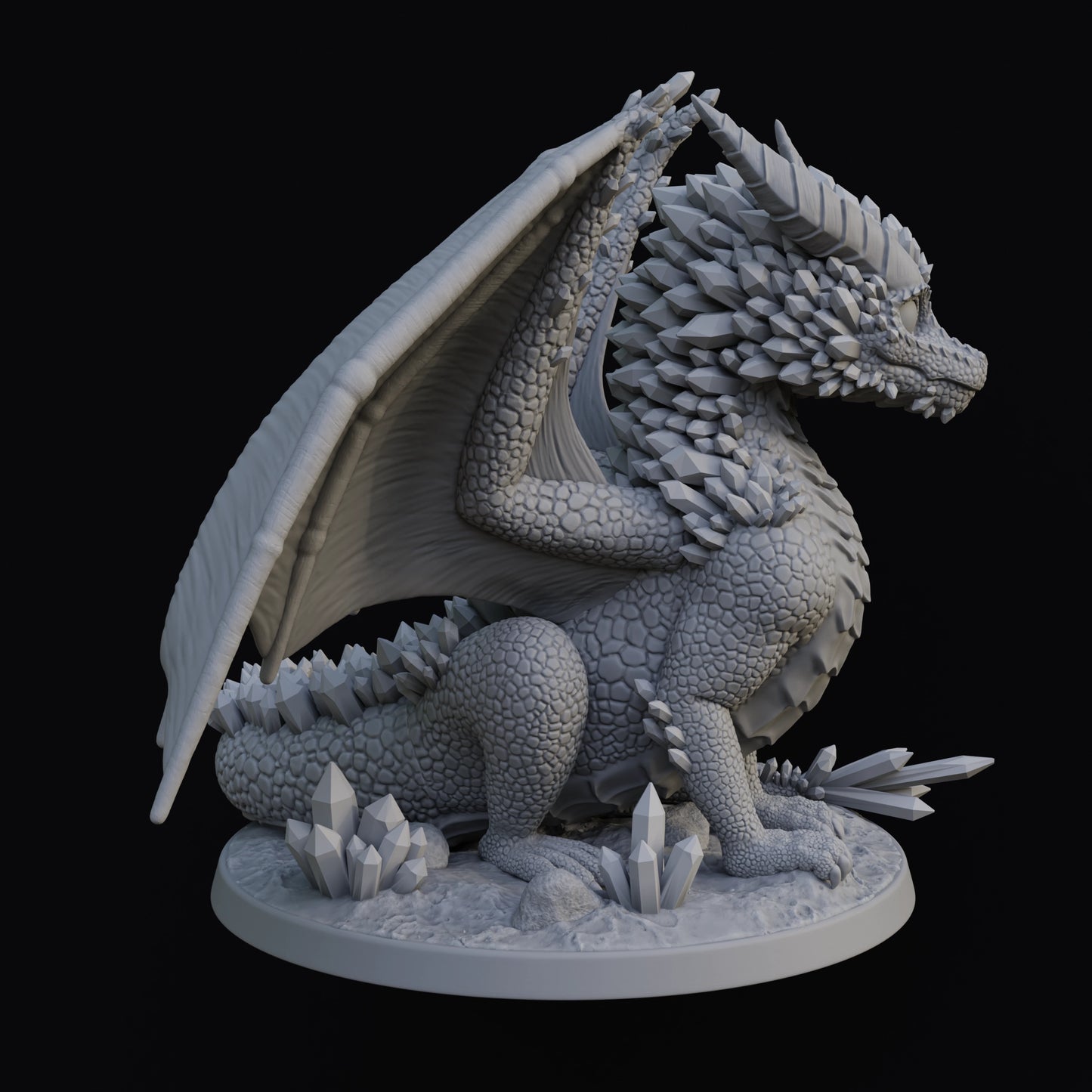 JS 3D Designs - Crystal Dragon - DnD/TTRPG Figure/Miniature