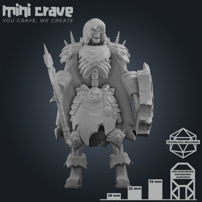 Mini Crave - Xiona Undeads - Warrior #1 - DnD/TTRPG Figure/Miniature
