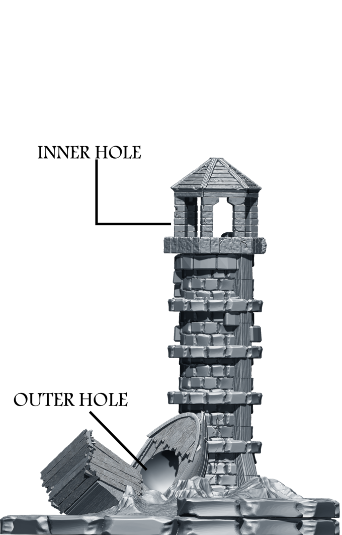 Slope3D - Abandoned Lighthouse Dice Tower - DnD/TTRPG/Roleplaying/Wargames