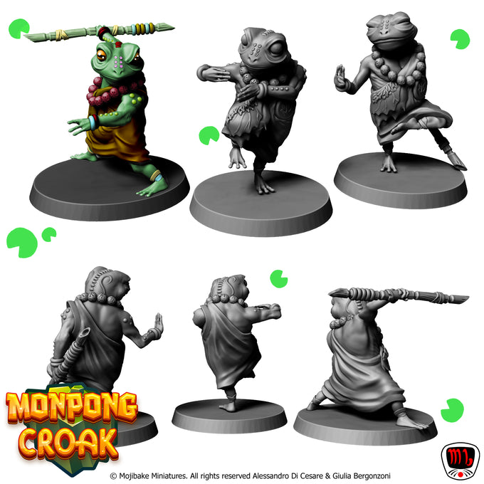 Mojibake - Monpong Croak - Tortle Monk - DnD/TTRPG Figure/Miniature - Helios3DPrinting