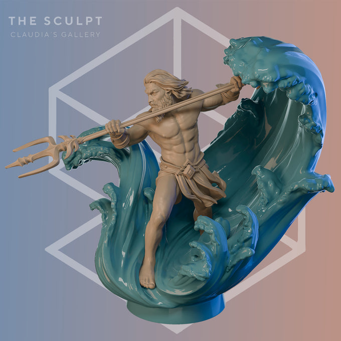 Claudia Sculpts - Mount Olympus - Poseidon - 75mm Pin Up/Figure/Model/Diorama