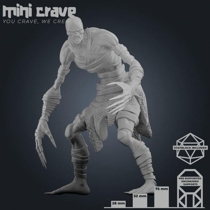 Mini Crave - Xiona Undeads - Ghoul #2 - DnD/TTRPG Figure/Miniature