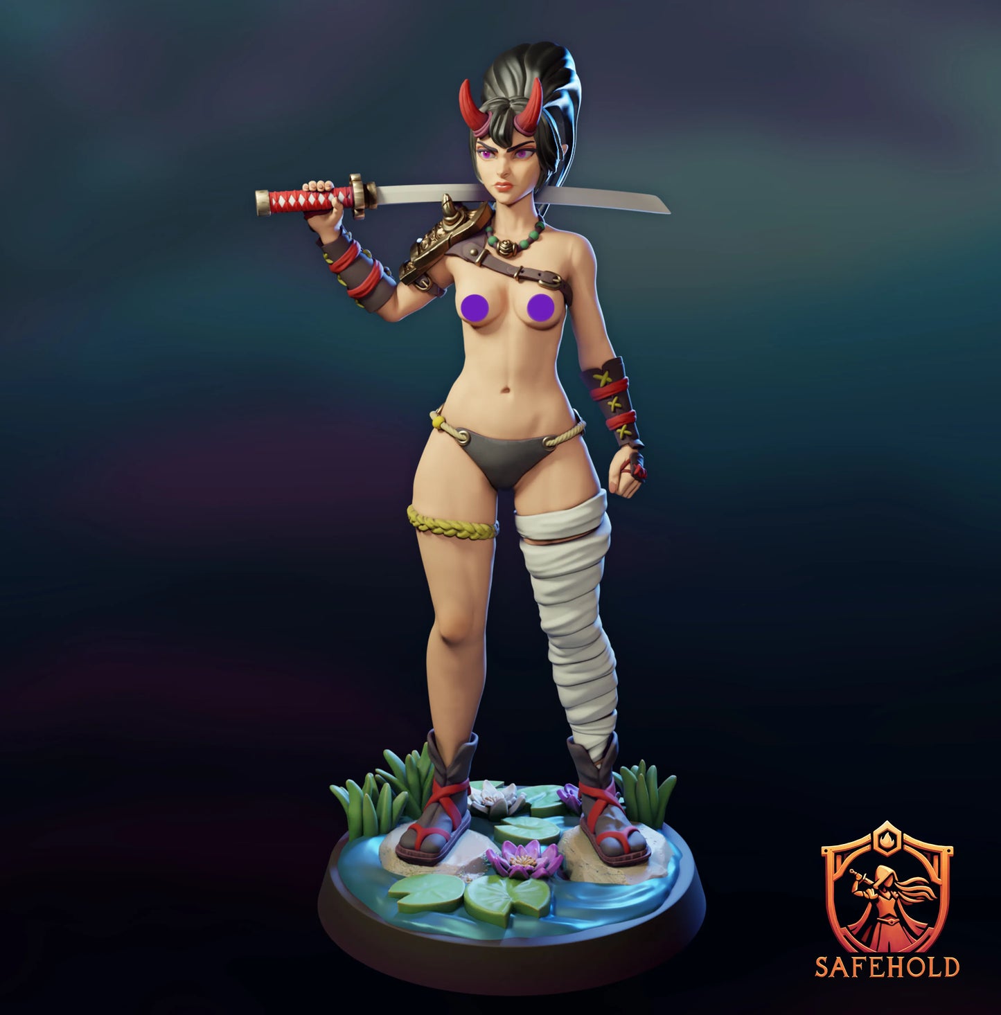 Safehold - Aya the Oni Girl - 75mm Pin Up/Figure/Model/Diorama