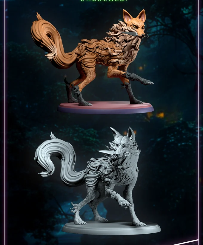 Ounce Art - Kitsune - DnD/TTRPG Figure/Miniature