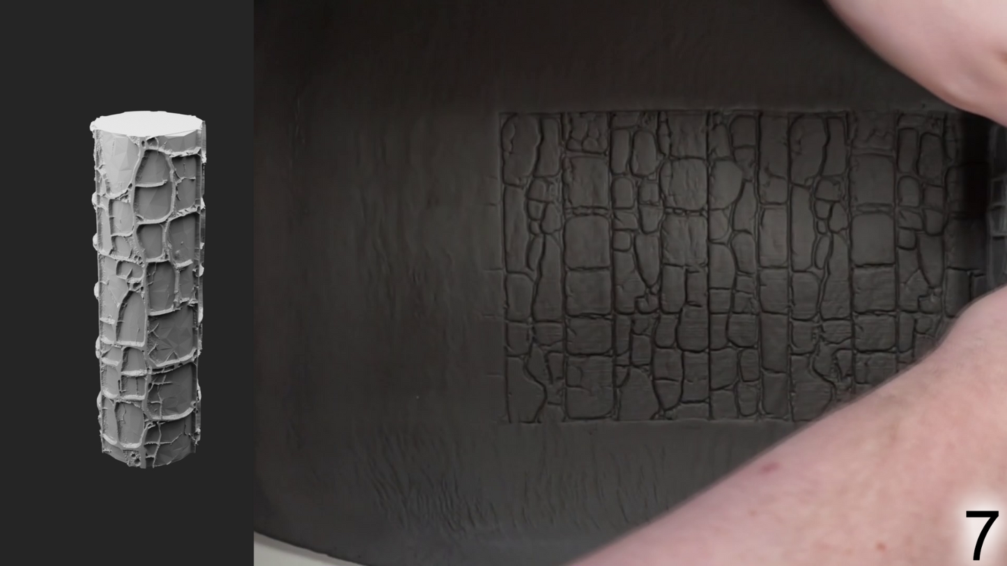 Jorrit - Texture Rollers #02 - Clay Roller for Scenery/TTRPG/Pottery Embossing